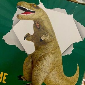 Inflatable t-Rex costume